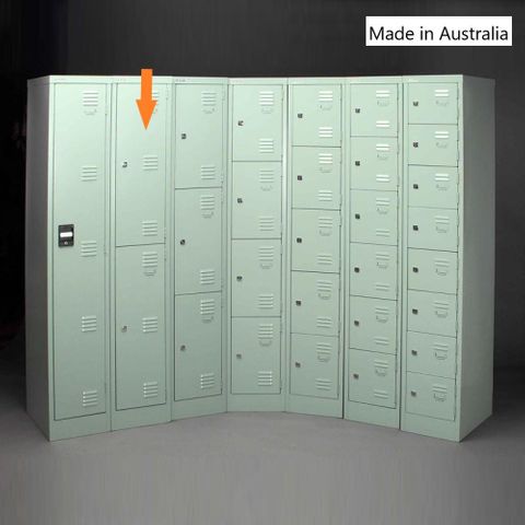 Locker 2 Tier H1800xW380xD457mm Keylocking