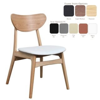 Finland Dining Chair Timber Frame PU Seat Pad