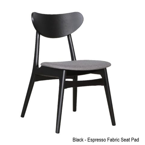 Finland Dining Chair Timber Frame Fabric Seat Pad