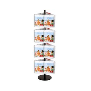 Expanda Carousel 4-Tier incl 24 x A4 brochure holders Blk