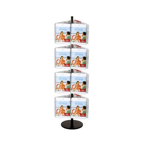 Expanda Carousel 4-Tier incl 24 x A4 brochure holders Blk