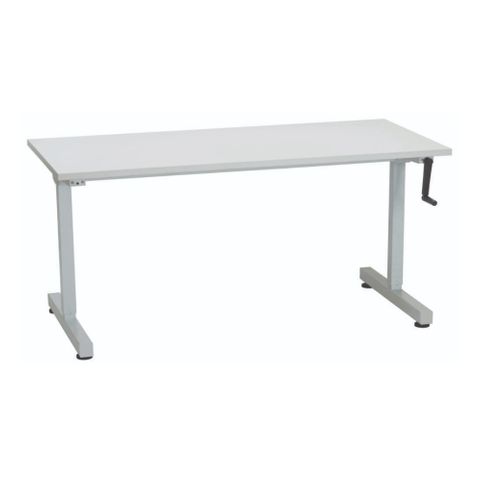Triumph Manual Height Adjustable Desk White 1500x700mm Boxed