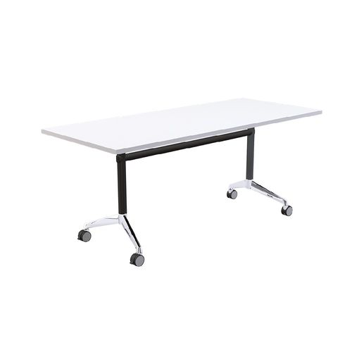 Modulus Flip Table 1800x900mm H720 Blk/Ch  White top