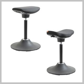 Pergo Vee 4D Stool Blk Frame Blk Fabric Seat 150kg