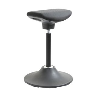 Pergo Vee 4D Stool Blk Frame Blk Fabric Seat 150kg