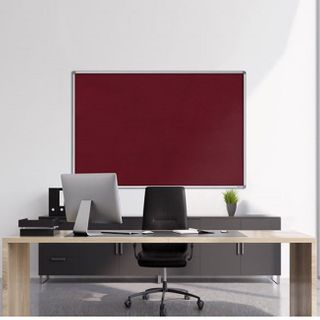 Pinboard Smooth Velour Aluminium Trim 900x600mm