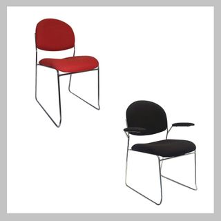 Rod Visitor Chair No Arms Chrome Frame 150kg F1