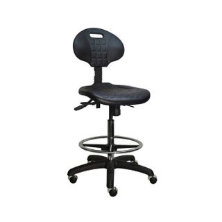 PU Industrial Drafting Stool Chrome Draft Kit 110kg