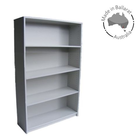 Bookcase Solid Back 18mm H1500xW900xD300mm 3Sh L1