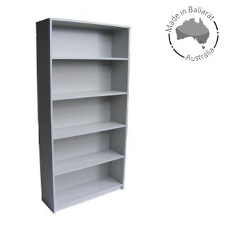 Bookcase Solid Back 18mm H1800xW900xD300mm 4Sh L1