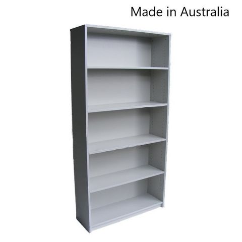 Bookcase Solid Back 18mm H1800xW900xD300mm 4Sh L1