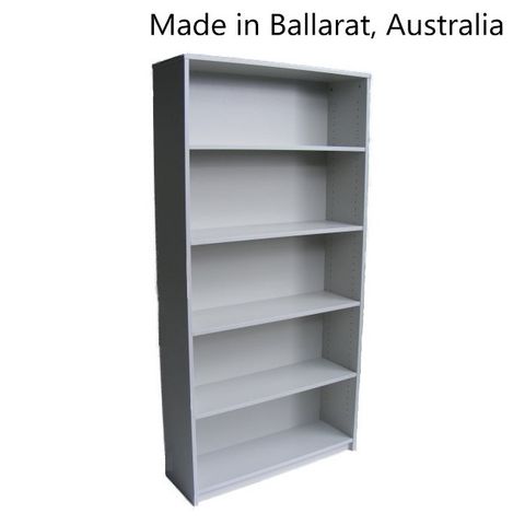 Bookcase Solid Back 18mm H1800xW900xD300mm 4Sh L1