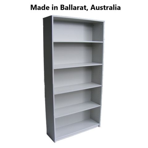 Bookcase Solid Back 18mm H1800xW900xD300mm 4Sh L1