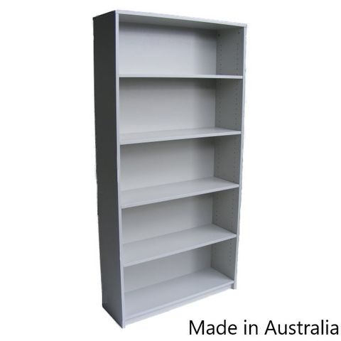 Bookcase Solid Back 18mm H1800xW900xD300mm 4Sh L1