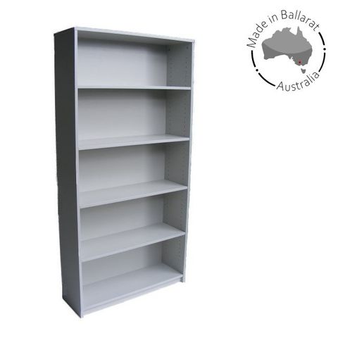 Bookcase Solid Back 18mm H1800xW900xD300mm 4Sh L1