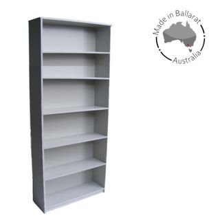 Bookcase Solid Back 18mm H2100xW900xD300mm 5Sh L1