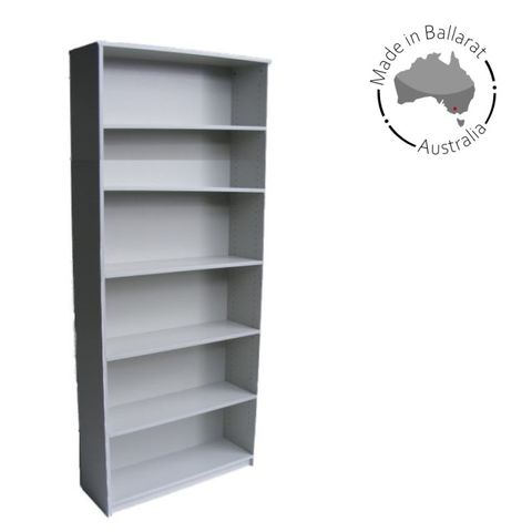 Bookcase Solid Back 18mm H2100xW900xD300mm 5Sh L1