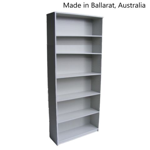 Bookcase Solid Back 18mm H2100xW900xD300mm 5Sh L1