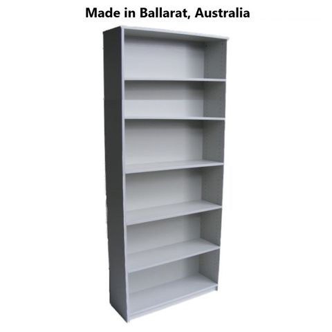 Bookcase Solid Back 18mm H2100xW900xD300mm 5Sh L1