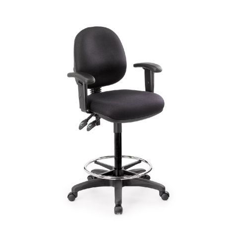 Delta Manual Medium Back Drafting Chair w/Arms 3L F1 110kg