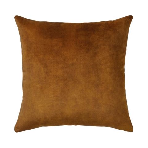 Ava Cushion 50x50cm Velvet Ochre Polyester