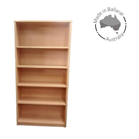Bookcase Solid Back 18mm H1800xW900xD300mm 4Sh L2