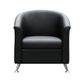 Opera Single Tub Chair, Black PU, 120kg