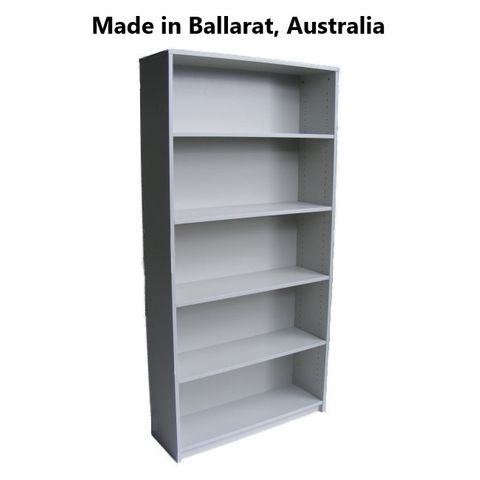 Bookcase Solid Back 25mm H1800xW900xD320mm 4Sh L1