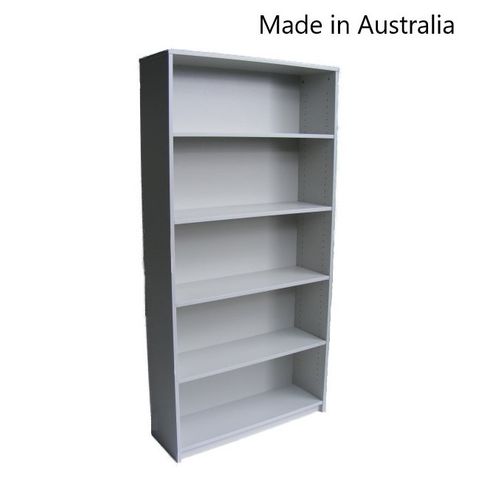 Bookcase Solid Back 25mm H1800xW900xD320mm 4Sh L1