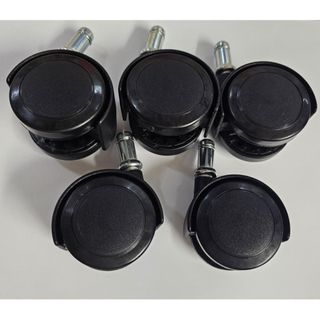 Chair Castor 50mm Hard Floor Free-rolling Black PU Pack5