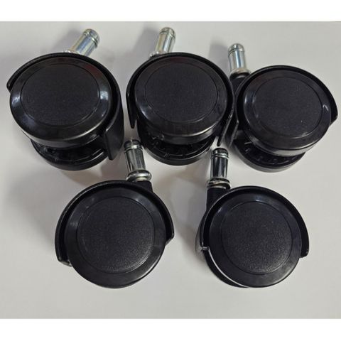 Chair Castor 50mm Hard Floor Free-rolling Black PU Pack5