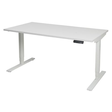 Vertilift Electric Desk L1800xD800mm 2Leg700 Wht Fr L1