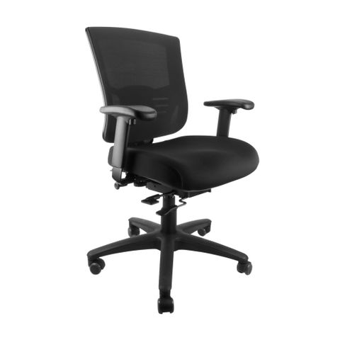 Siena Synchro MB Chair Adj Arms 135kg Black