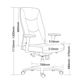 Hilton High Back Executive Chair Black PU 120kg