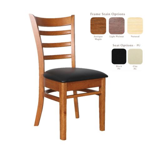Mustang Dining Chair Timber Frame PU Seat