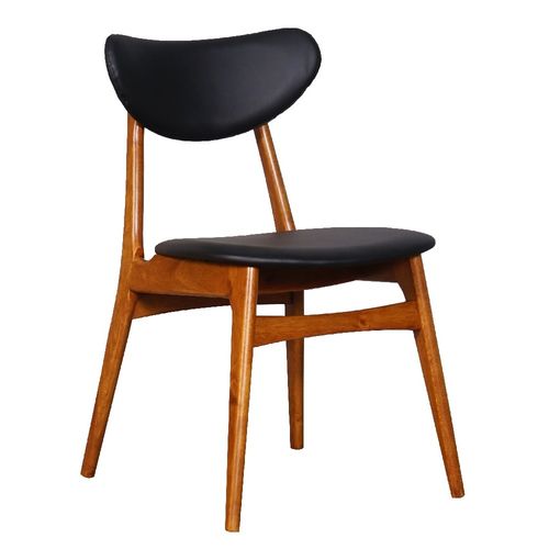 Falkland Dining Chair Timber Frame, Black PU