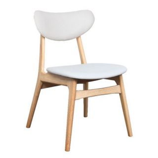 Falkland Dining Chair Timber Frame, White PU