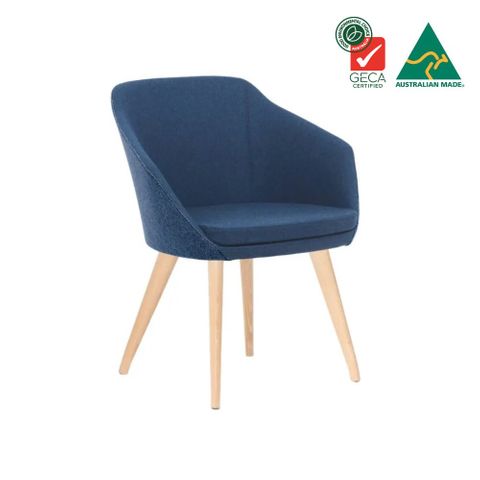 Annette Visitor Chair L5 Wooden Legs Fabric of Choice 120kg