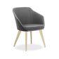 Annette Visitor Chair L5 Wooden Legs Fabric of Choice 120kg