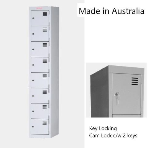 Locker 8 Tier H1800xW380xD457mm Keylocking