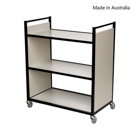 Flat Shelf Book Trolley H1050xW900xD500mm