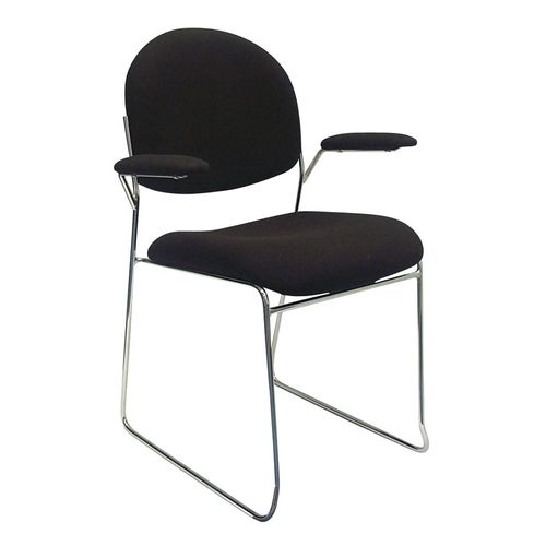 Rod Visitor Chair Arms Chrome Frame 150kg F1