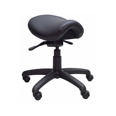 Ergo Saddle Seat No Back  2L Tilt 110 kg Black Vinyl