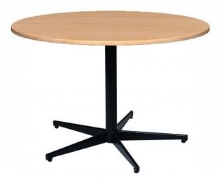 Table Round 1200mm Diam 25mm Black Zurich Base L2