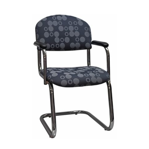 Star Visitor Chair with Arms Black Cantilever 150kg F4