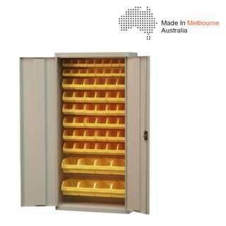 Bin Storage Cabinet with Doors H1840xW900xD350mm