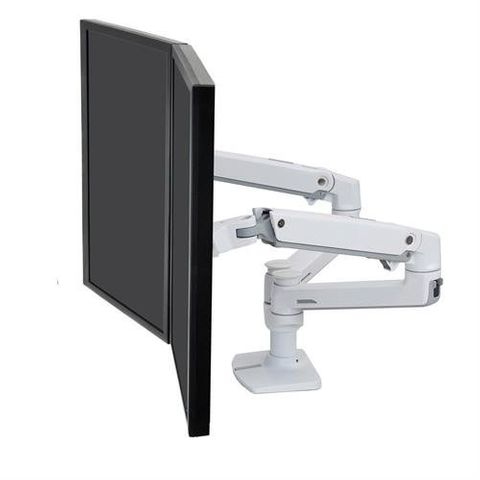 Ergotron LX Monitor Arm Dual Side by Side White Boxed