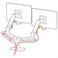 Ergotron LX Monitor Arm Dual Side by Side White Boxed
