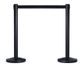 Retracta Q Retractable Barrier Stand Matt Black  Black Belt