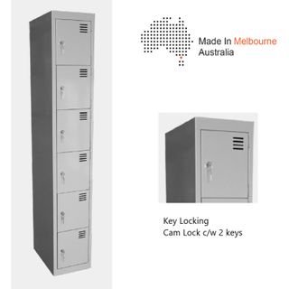 Locker Flat Top 6 Tier H1840xW305xD455mm